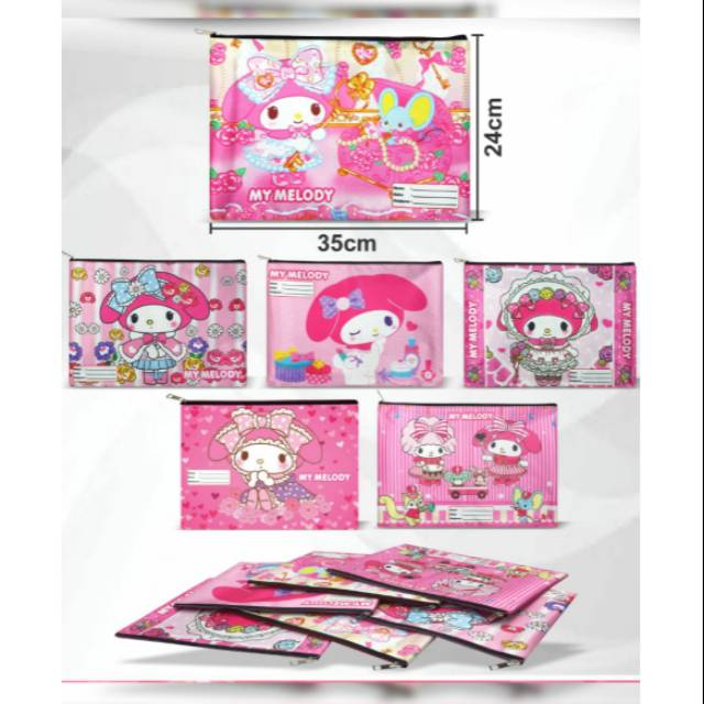 

Map Ziper Resleting Melody,Hello Kitty, Frozen
