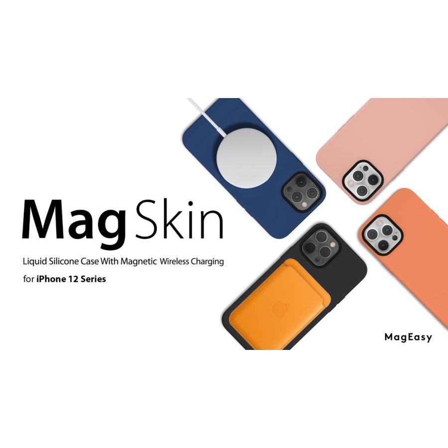 MagEasy Mag Skin Silicone Case for iPhone 12 Mini/12/12Pro/12 Pro Max