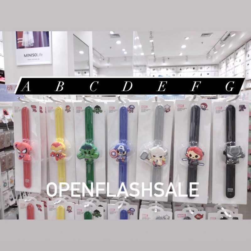 MINISO MARVEL Jam tangan anak slapwatch new model