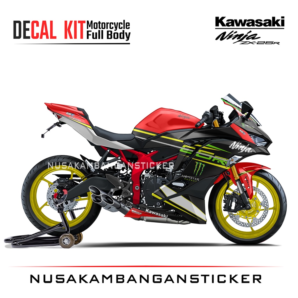 Stiker Ninja ZX25R Merah Spesial Edition