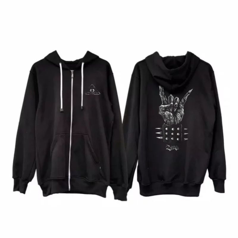 JAKET SWEATER HOODIE ZIPPER SATANIC/HODIE SATAN/HOODIE SATANIC SATAN PENTAGRAM