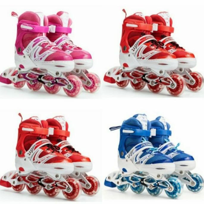 Sepatu Roda anak power inline skate ukuran S, M, L
