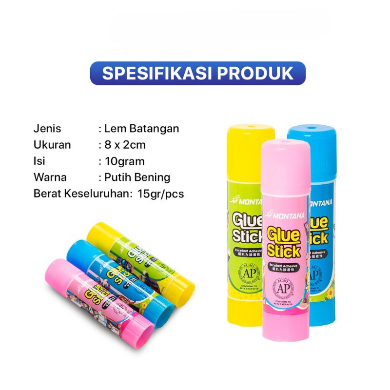 Lem Kertas Glue Stick Lem Batang Motif Karakter Alat Tulis Perekat