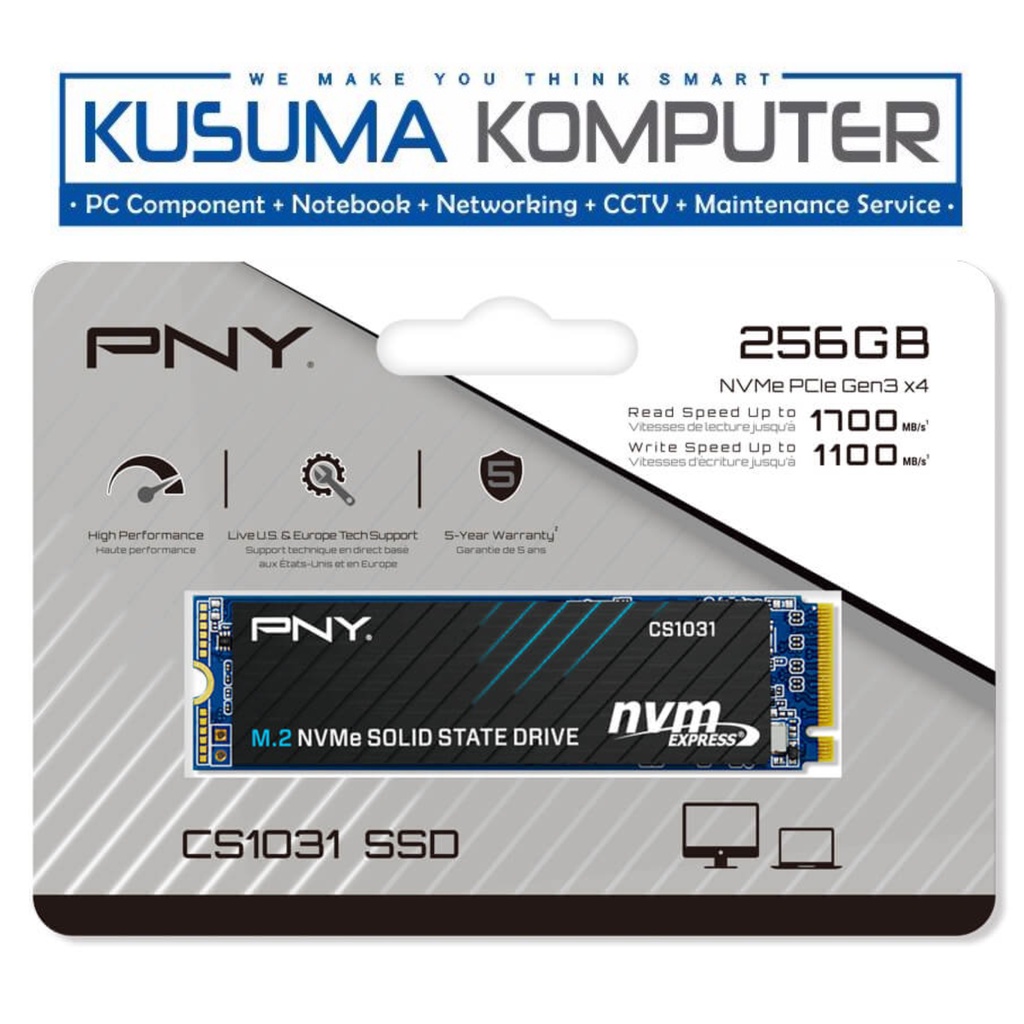 PNY CS1031 256GB M.2 2280 NVMe Gen3x4 SSD