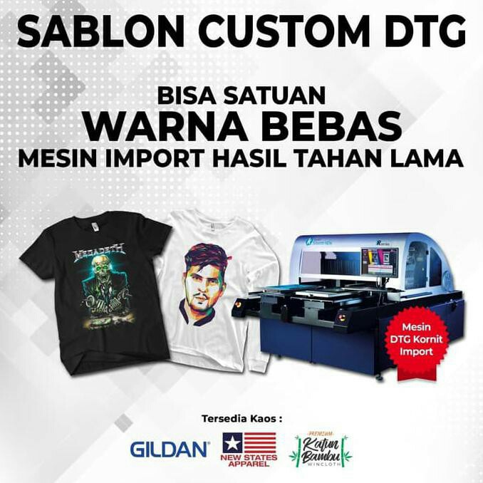 CUSTOM kaos satuan - dtg printing