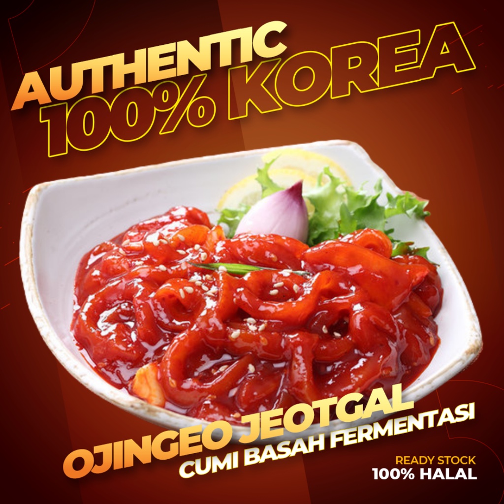 Jual Ojingeo Jeot Jeotgal 200g Kimchi Cumi Basah Asin Pedas Makanan