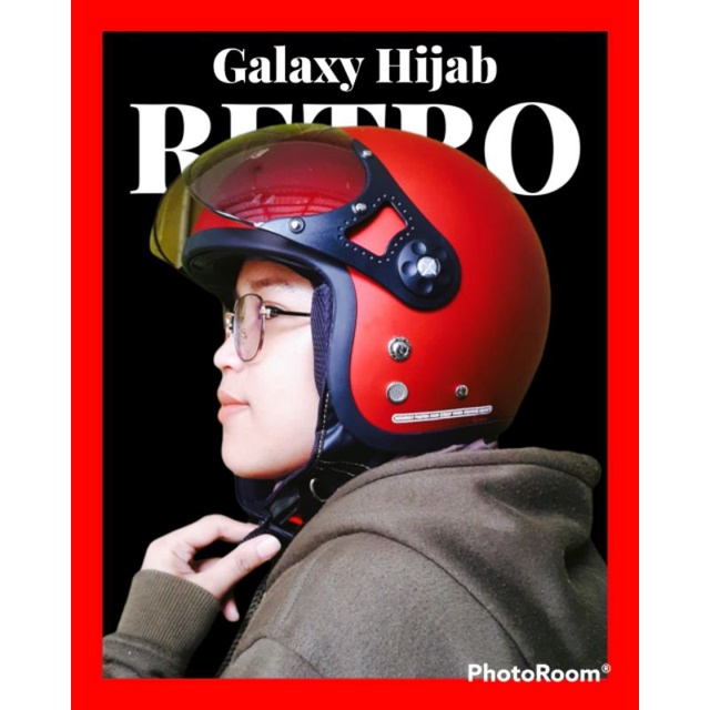 Helm Galaxy scoopy_galaxy retro_helm classic_helm murah_Helm galaxy Hijab_half face_helm sni murah