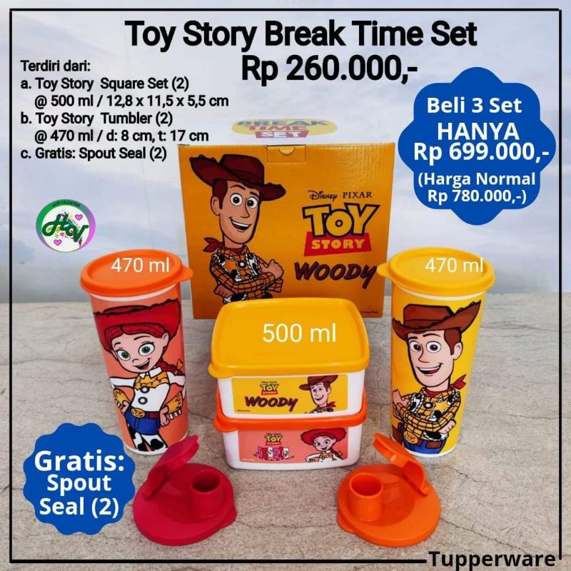 Break time set tupperware - tupperware promo januari 2022