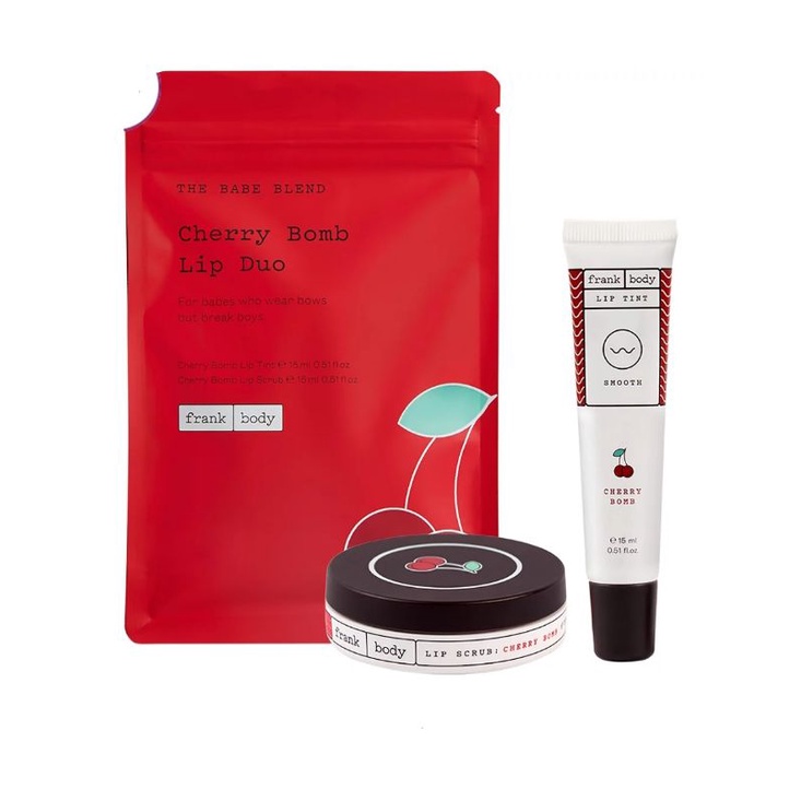 FRANK BODY CHERRY LIP TINT &amp; LIP SCRUB DUO