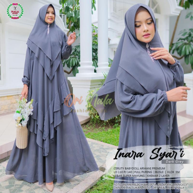 INARA SYARI / SYAR'I / SYARI / SYARI SET / ONE SET SYARI / SYAR'I CANTIK / BAJU SYARI MURAH