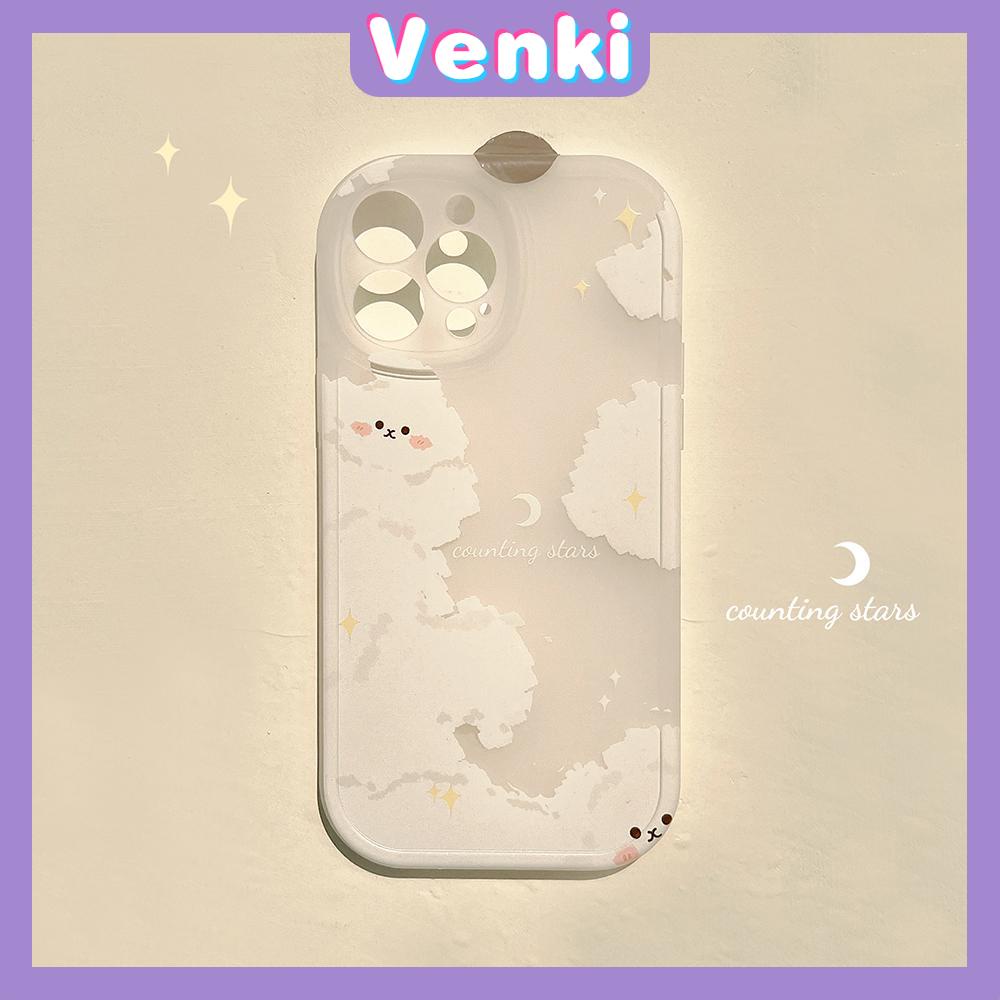 iPhone Case Clear Case Frosted Soft Thick TPU Airbag Shockproof Full Coverage Protection Camera Clouds Bear Cute For iPhone 13 Pro Max iPhone 12 Pro Max iPhone 11 iPhone 7 Plus