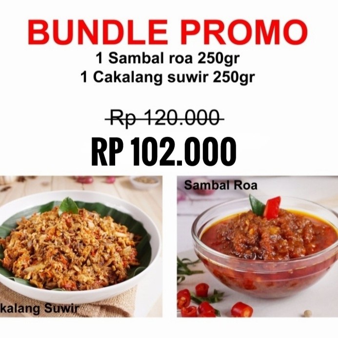 

f0fbfe00 1 Cakalang Suwir 250Gr 1 Sambal Roa 250Gr Pedas - Pedas Ds1Gk
