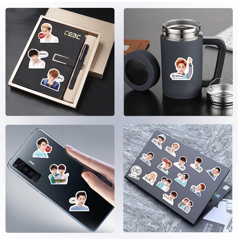 EXO stiker Zhang Yixing Idol dukungan Jurnal bahan Baek Hyun Korea ins Jurnal stiker Xiao Zhang