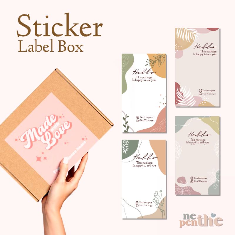 Cetak Sticker Segel Kotak Box Custom Sticker Kotak Segel Makanan Kemasan Hampers