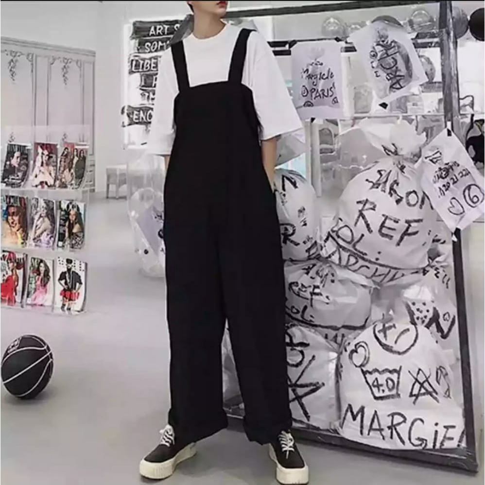 Overall over size sweding cotton  //overall pria wanita ukuran besar