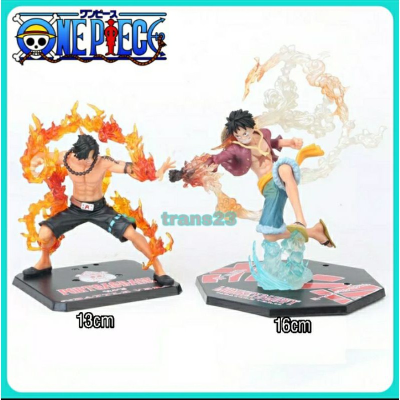 Action Figire ONE PIECE BATTLE VER : LUFFY & ACE - Miniatur Pajangan Mainan Figuarts Zero Fzo