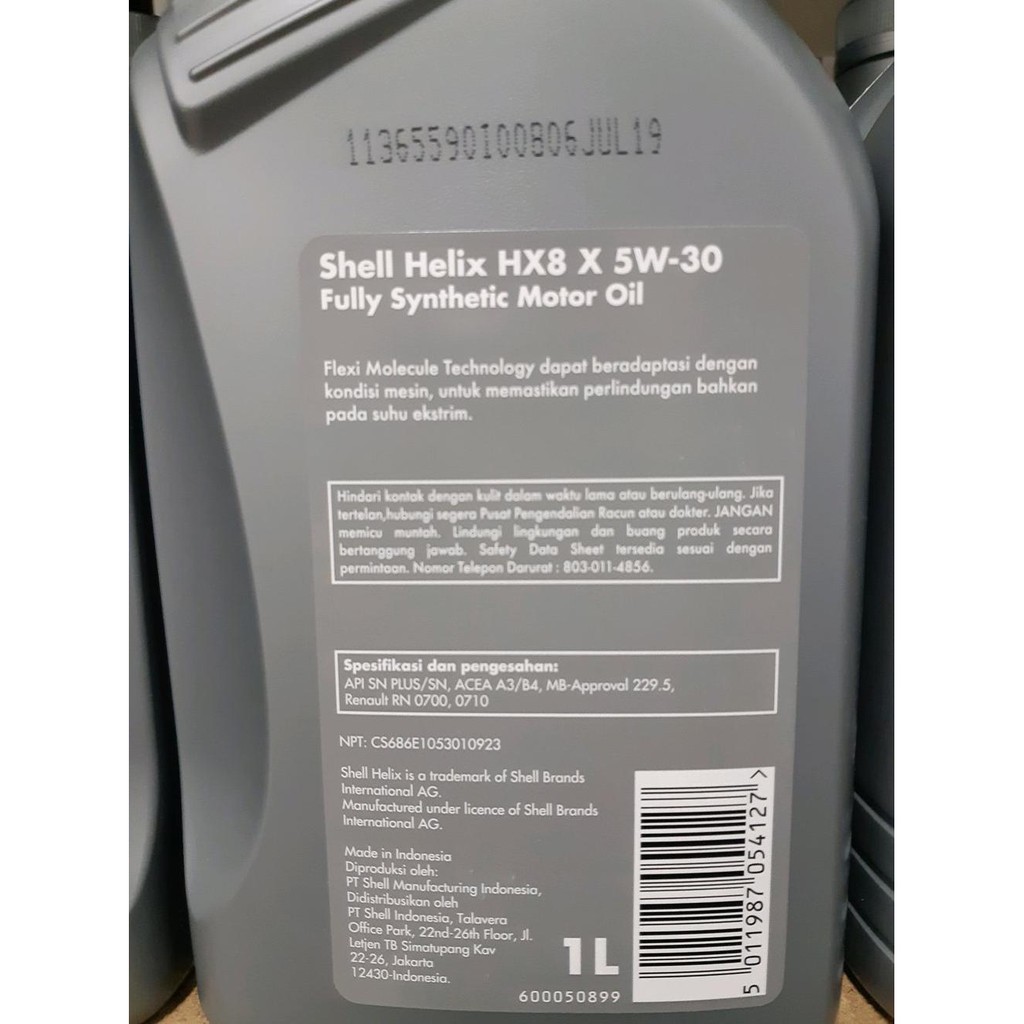 Stok Terakhir Shell Helix Hx8 5W30 1L