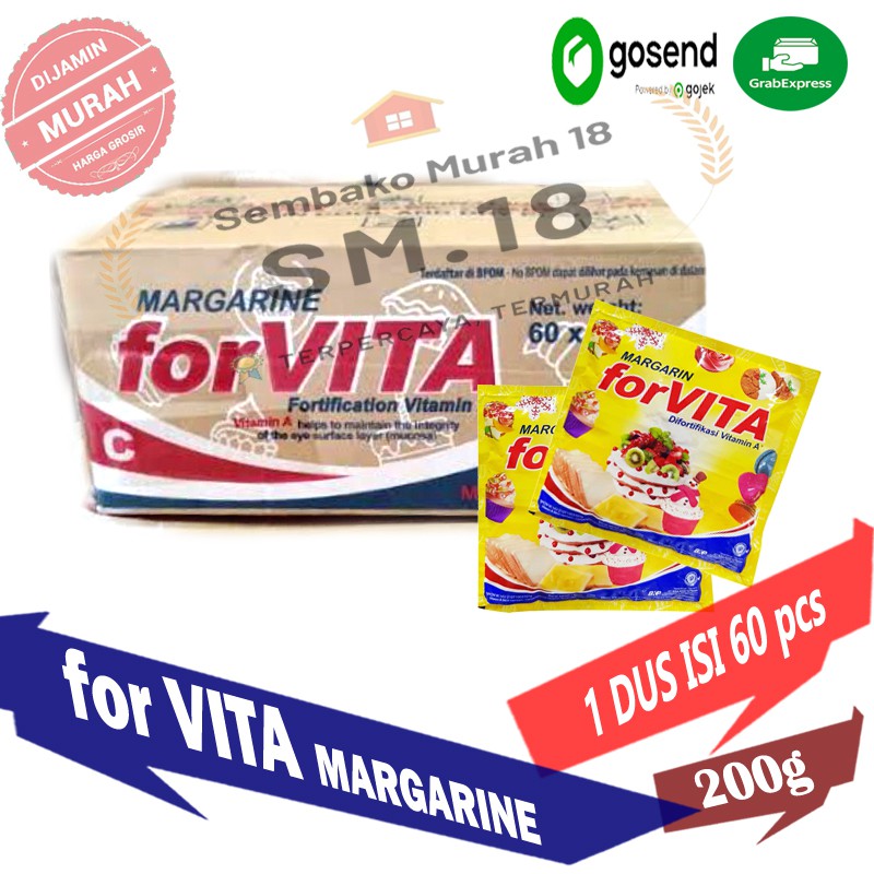 FORVITA MARGARIN KEMASAN 200G PER KARTON ISI 60S TERMURAH