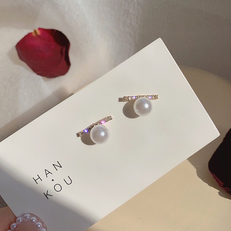 Anting Mutiara Bahan S925 Silver Gaya Korea Untuk Perempuan