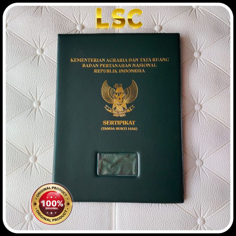 Map Sampul Sertipikat Tanah BPN Hard Cover Emboss Foil map sampul sertifikat