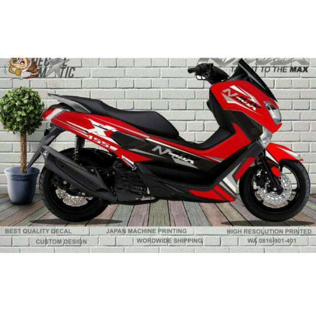 Decal nmax full body nmax grafis variasi merah nmax striping sticker nmax semua nmax