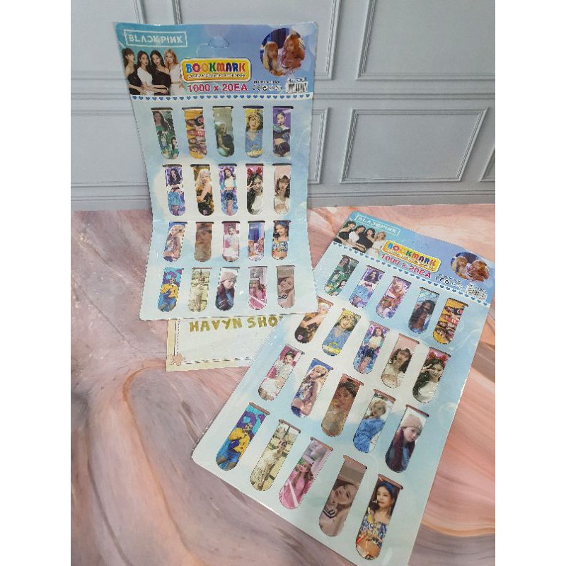 (20pc) pembatas buku magnet kecil/magnetic bookmark/1 lembar dapat 20pcs-BLACKPINK
