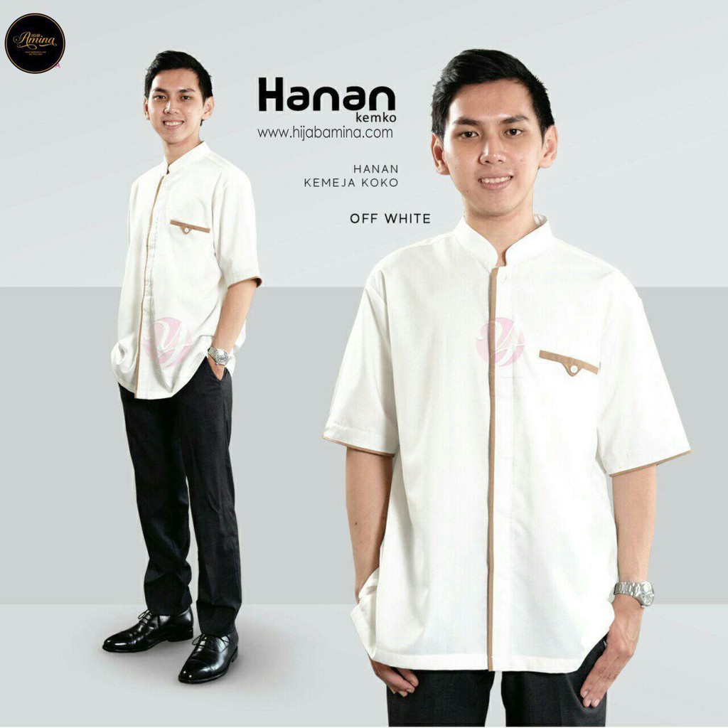 BAJU KOKO KEMKO HANAN WHITE BY YASMEERA koko mirip rabbani,koko lebaran,