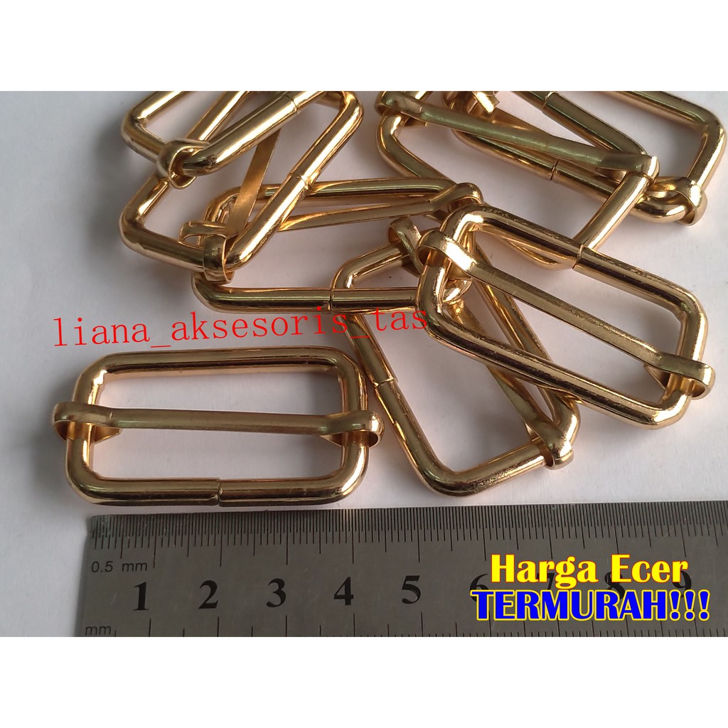 RING JALAN TEBAL (PER 12 PCS) UKURAN 4 CM WARNA LIGHT GOLD AKSESORIS TAS MURAH FASHION WANITA IMPORT