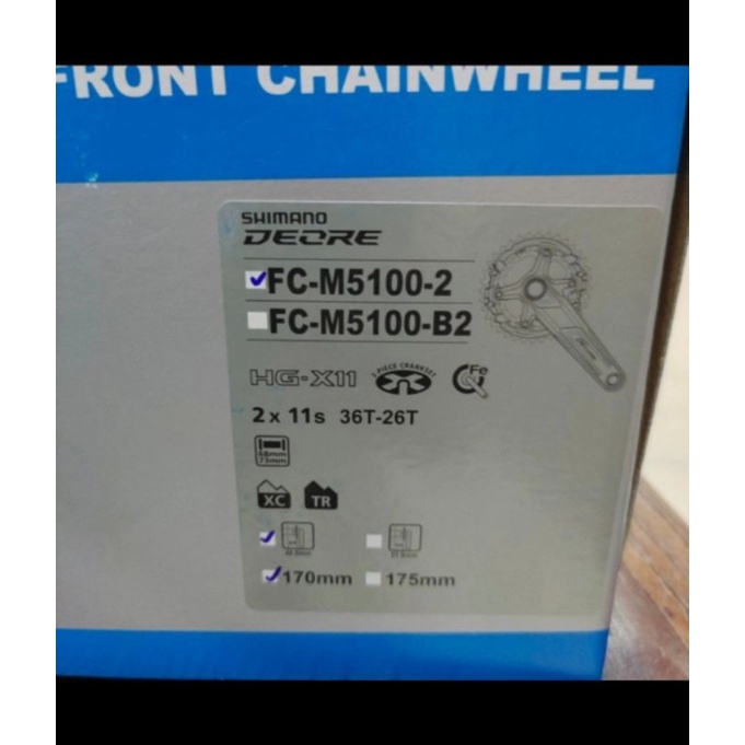 Crank Double Shimano Deore M5100 FC-M5100-2