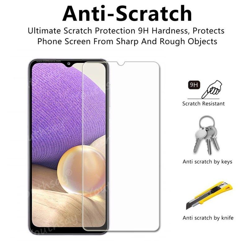 Tempered Glass Samsung Galaxy A54 5G A34 A24 M14 A14 A73 A53 A33 5G A23 A13 M23 A04 A04s 4G M53 M33 5G M23 A03s A03 core LTE Antigores Screen Guard Protector Clear Bening Anti Gores Kaca