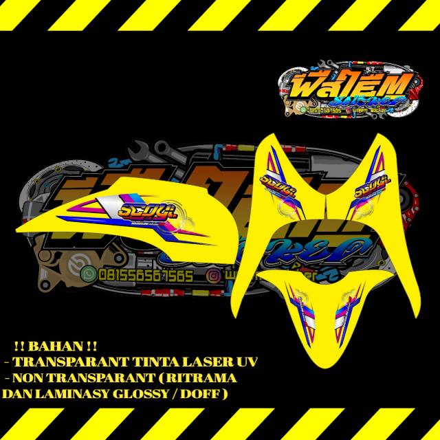 Striping Transparan Scoopy Karbu