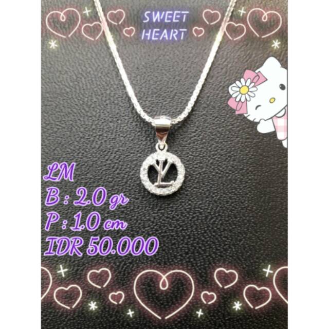 liontin LV - acc aksesoris wanita cewek perhiasan perak silver