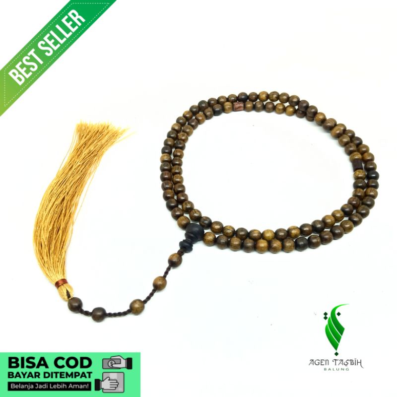 (COD) Tasbih Kayu Kemuning Hitam Size 6mm ORIGINAL!! Kayu Langka Bertuah Nusantara