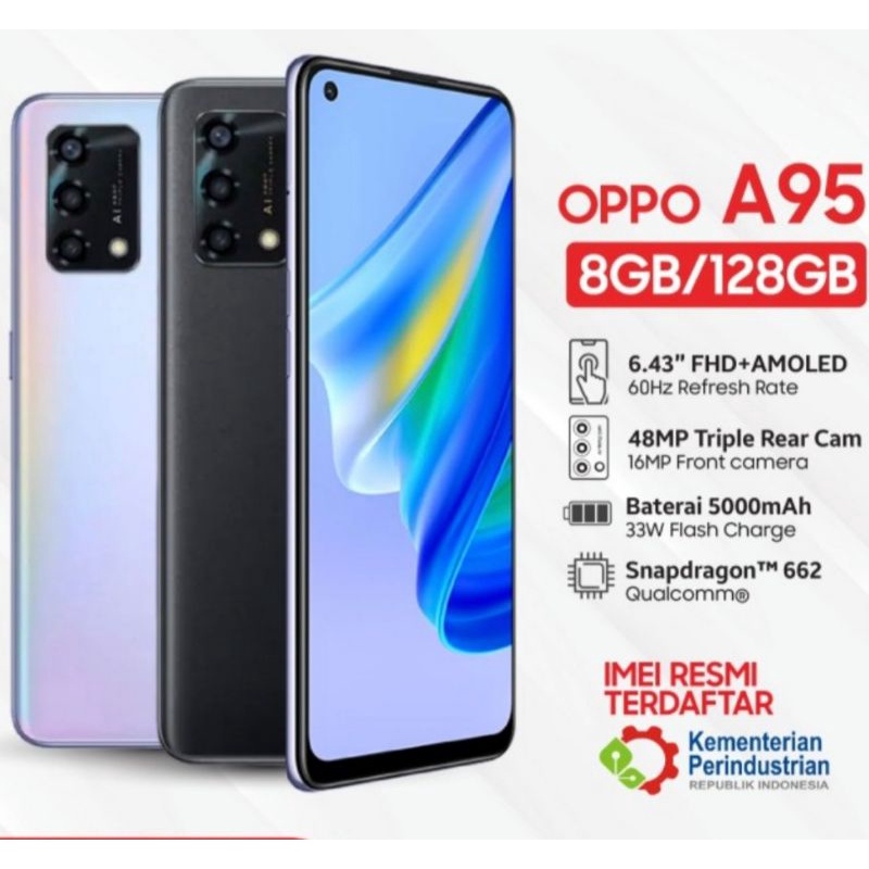OPPO A95 8+5/128 GB GARANSI RESMI