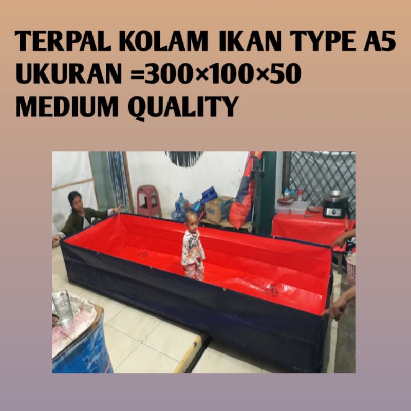 terpal kolam ikan TYPE A5 ukuran (300×100×50)