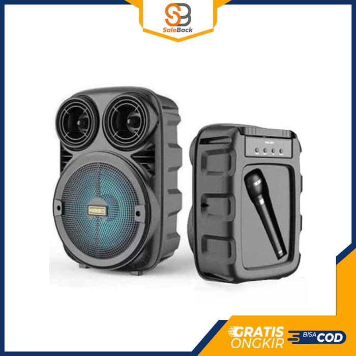 Speaker aktif Bluetooth LED KIMISO 3381 Plus Mic Portable wireless speaker Speaker Premium Spiker ak