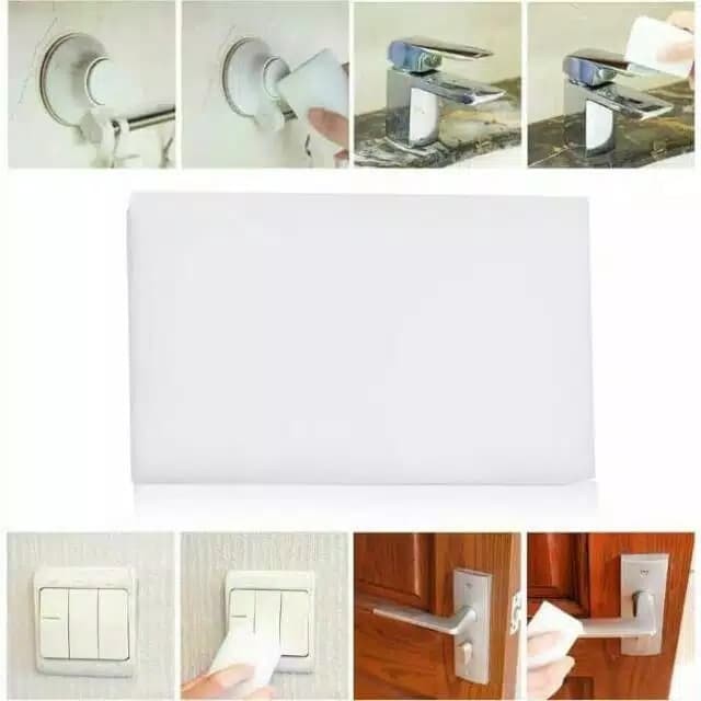 isi 4 pcs Magic Spon Melamine Sponge Cuci Ajaib Pembersih Dapur Wastafel Panci