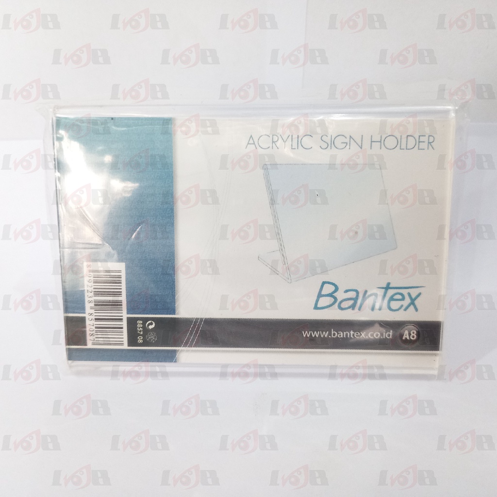 Bantex Slanted Sign Holder A8 Acrylic Dudukan Tempat Kartu Nama Meja Kantor Restoran Hotel