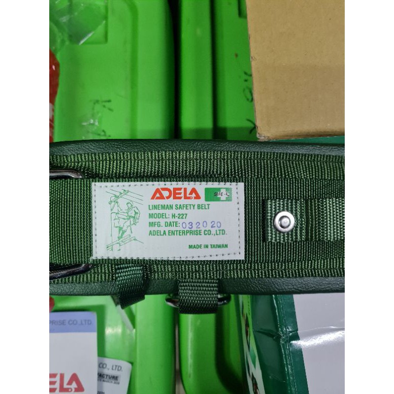 safety adela H227 safety belt sabuk pengaman H 227 hijau