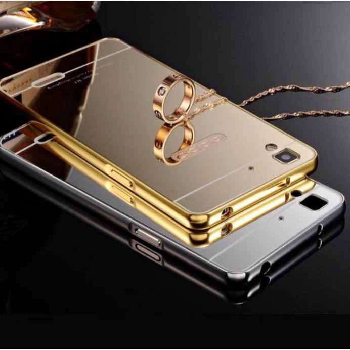CASING HP / CASE HP LUXURY ALUMINIUM BUMPER MIRROR OPPO R7,R7S KP1326 CSS11