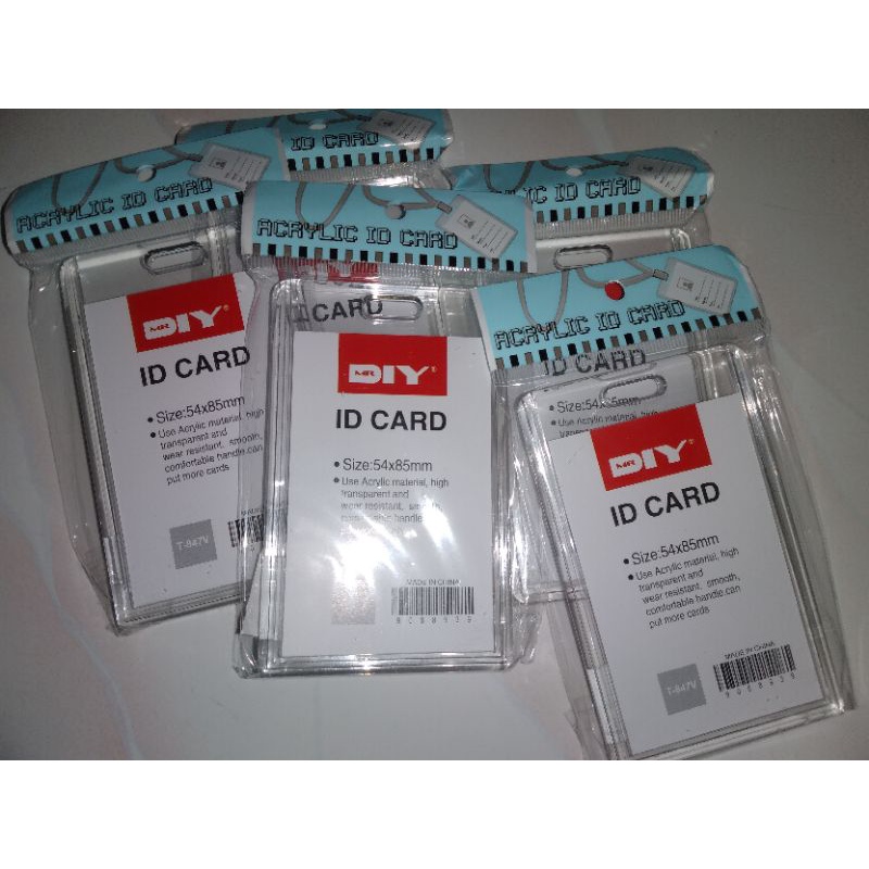 Acrylic id card merk mr diy