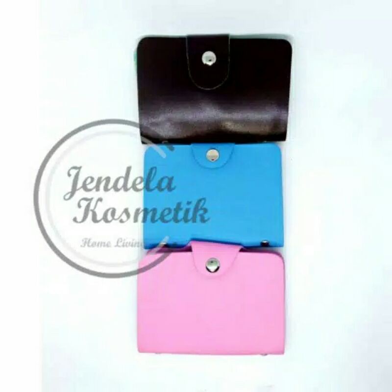 ⭐️ Jendela Kosmetik ⭐️ ( Isi 24 Slot ) Dompet Kulit Warna Warni isi 24 Slot / Card Clip / Dompet Kartu Kulit / Dompet kartu Wanita / Dompet Kartu ATM / Dompet Kartu Mini / Dompet Card Holder Wanita / Tempat Kartu / Tempat ATM