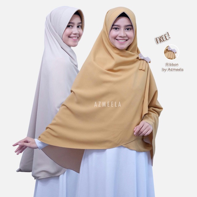 Khimar Almira by Azmeela - hijab bolak-balik two tone dua warna