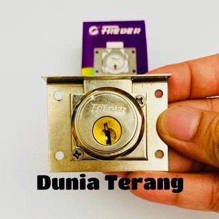 Kunci Laci FREDER 201 Lubang 22 mm Punggung Putih - Kunci Lemari 22mm Kunci Loker Drawer Lock Kunci