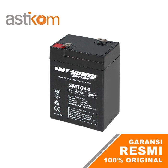 Power Battery Baterai UPS Samoto SMT064 6V 4,5AH Aki Kering