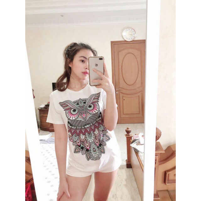 Kaos Katun Wanita Lucu OWL BATIK