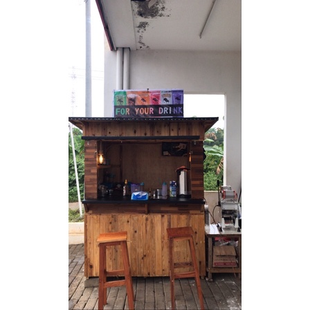 

Boot / Grobak Jualan minuman bahan Kayu Minimalis Modern