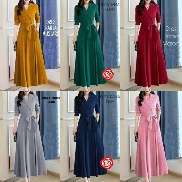 DRESS RANIA | DRESS AGNES | MAXY FASHION MURAH BAHAN MOSCREPE