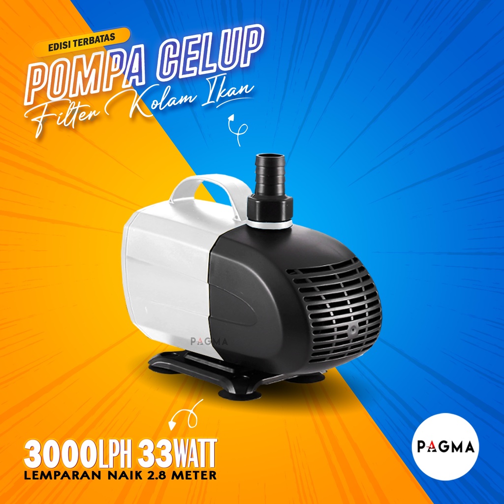 Pompa Kolam Aquarium Mesin Filter Celup Air Terjun Ikan Hias Koi Submersible Water Pump 3000 - 4000 