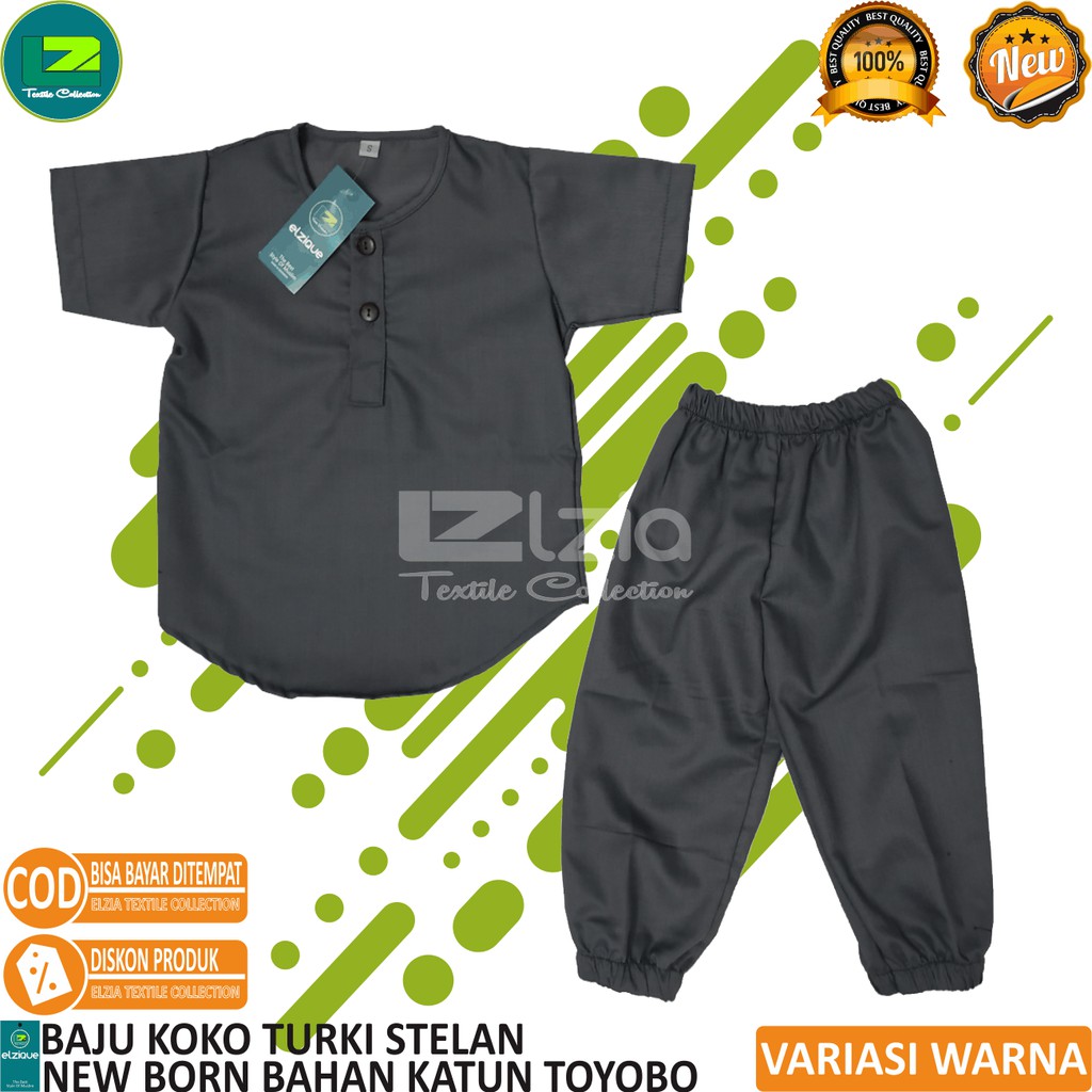 Baju Koko Anak Balita New Born Bahan Katun Toyobo